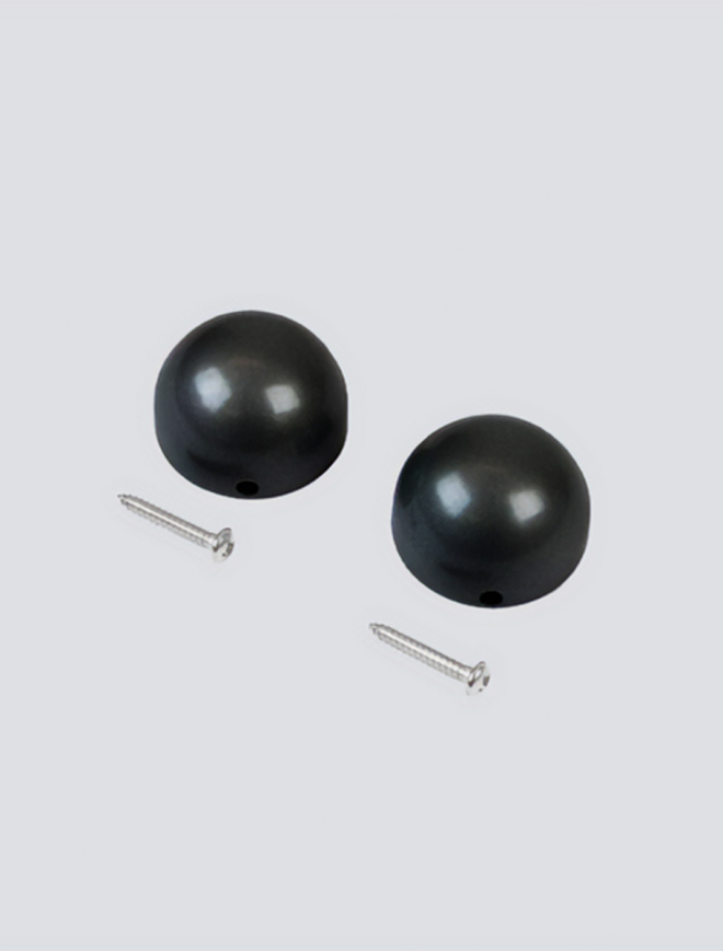 End caps for anthracite PROVA handrail, 2 pieces per pack