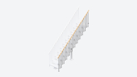 Stair banister DUBAI Classic 3 straight flight Pearl grey Test123