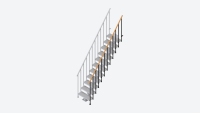 Additional staircase banister CLASSIC 2 Black, RAL 9005 Test123