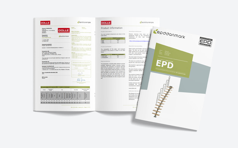 EPD for GRAZ space sacing modular stair from DOLLE