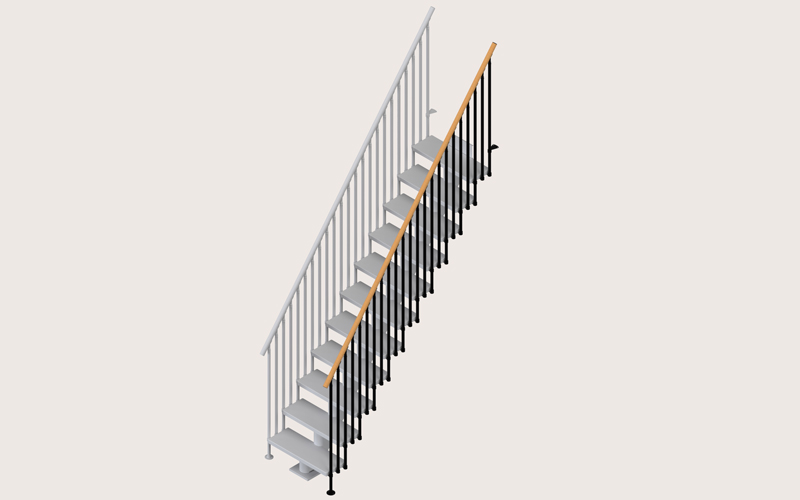 Extra handrail banister for Staircase from DOLLE