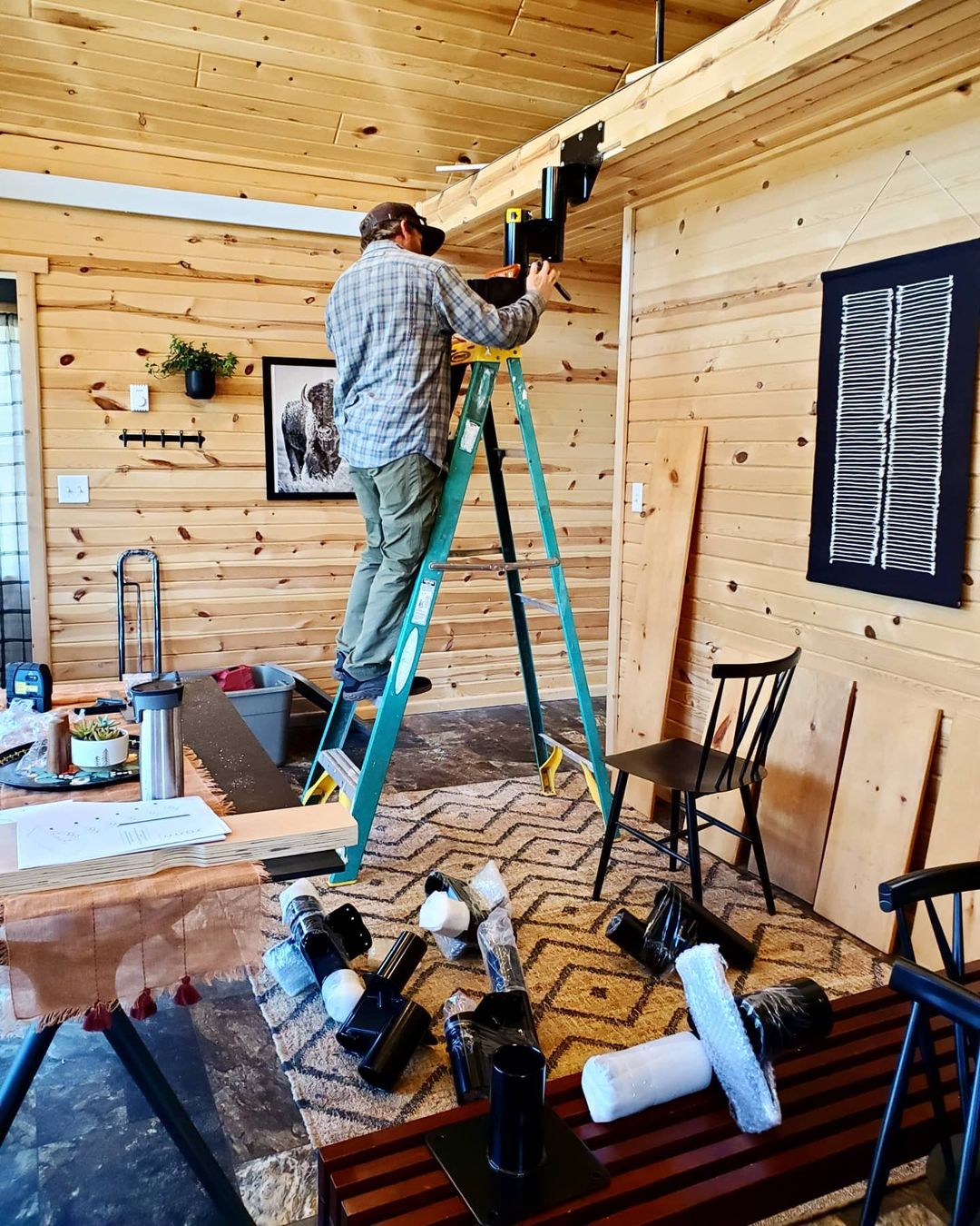 Installation image 1 of a paddle tread stair 