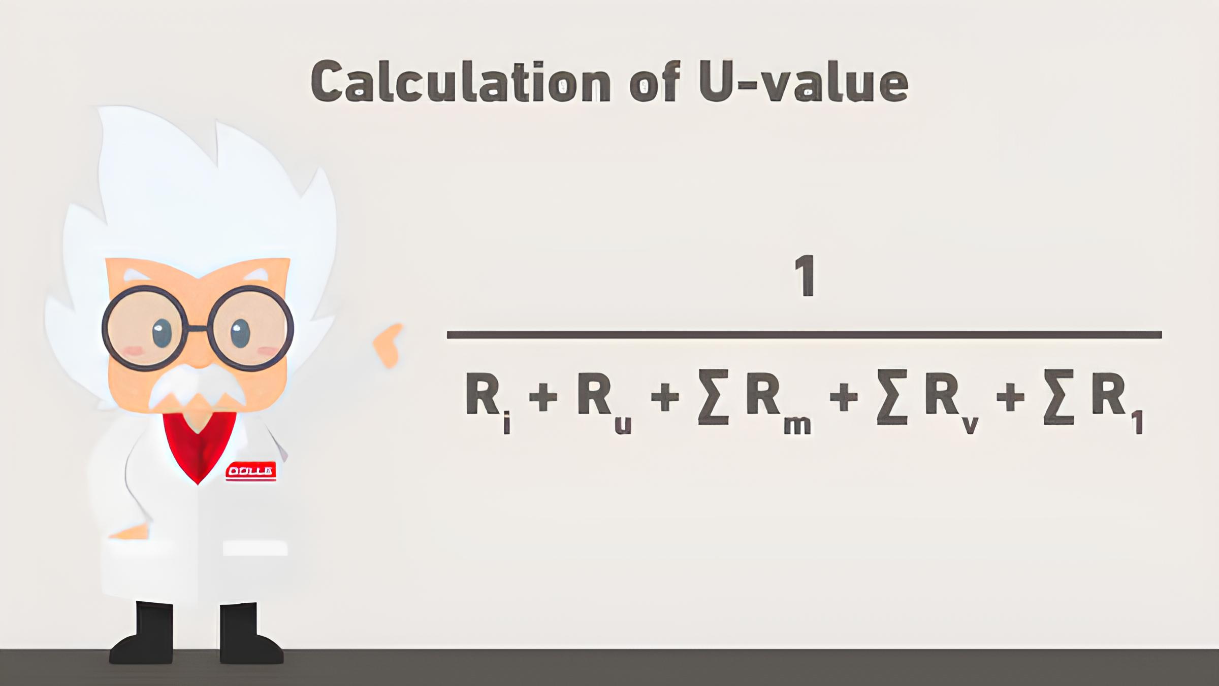 Drawing of DOLLE engineer calculating U-value as a building component