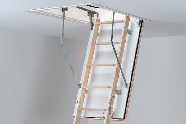 Fire-resistant loft ladder demonstration