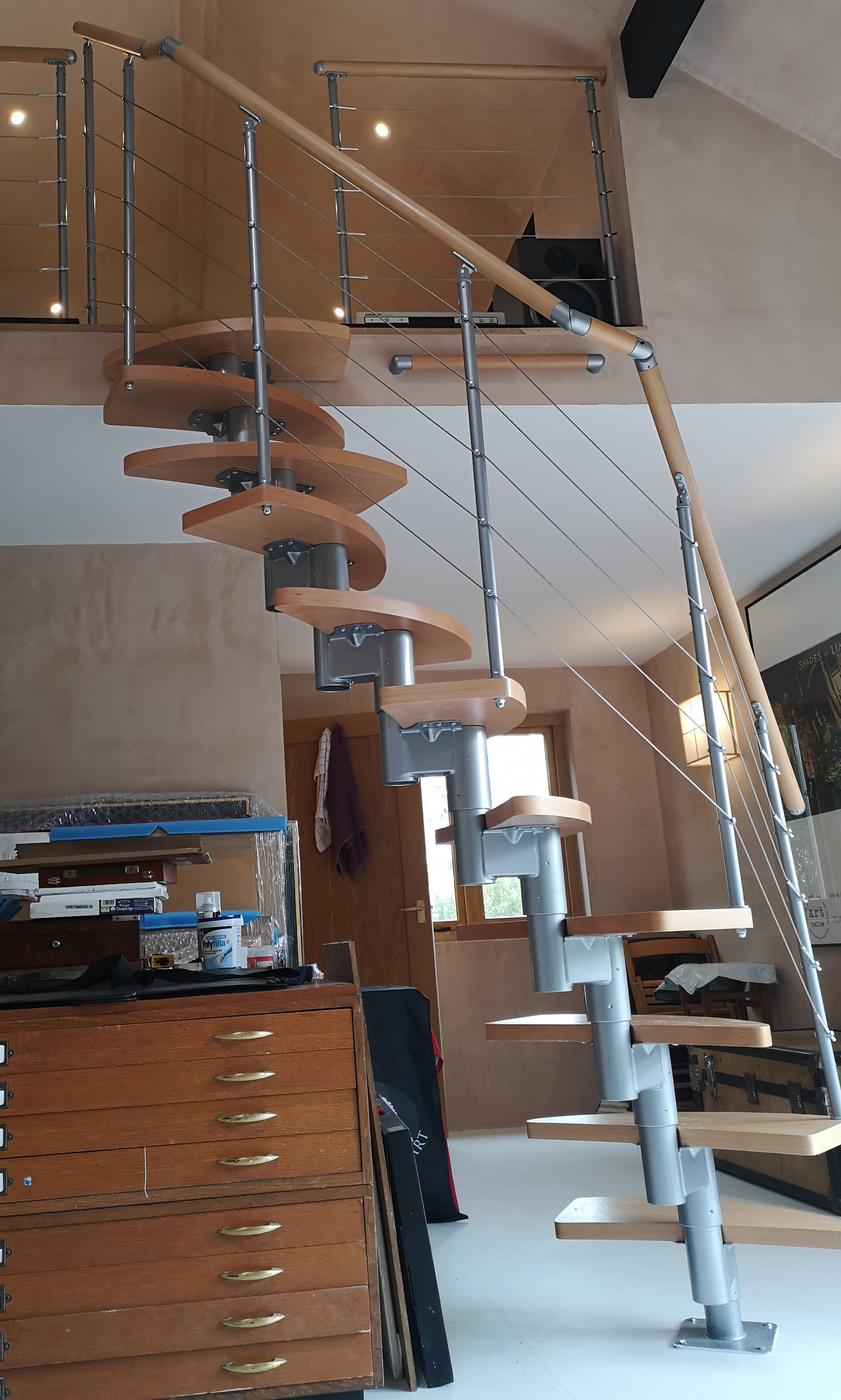 Space saving paddel tread stair ROME for loft conversions