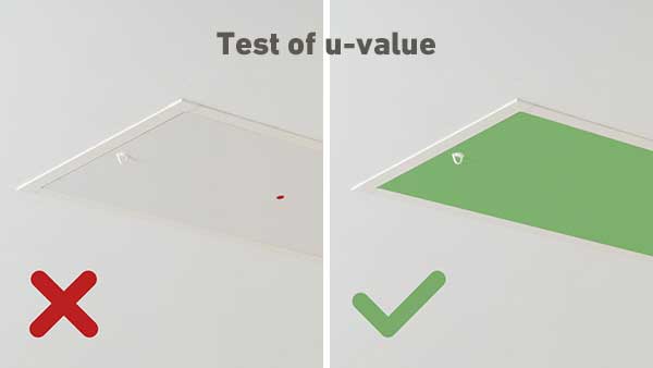 Test and calculation of U-value on loft ladders a building component